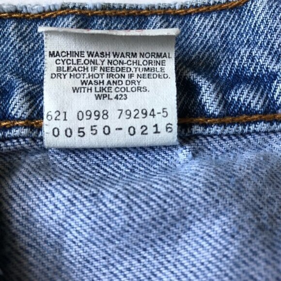 Levi's 550 Jeans Vintage 90s Relaxed Fit Distressed Size 8 - Picture 5 of 16